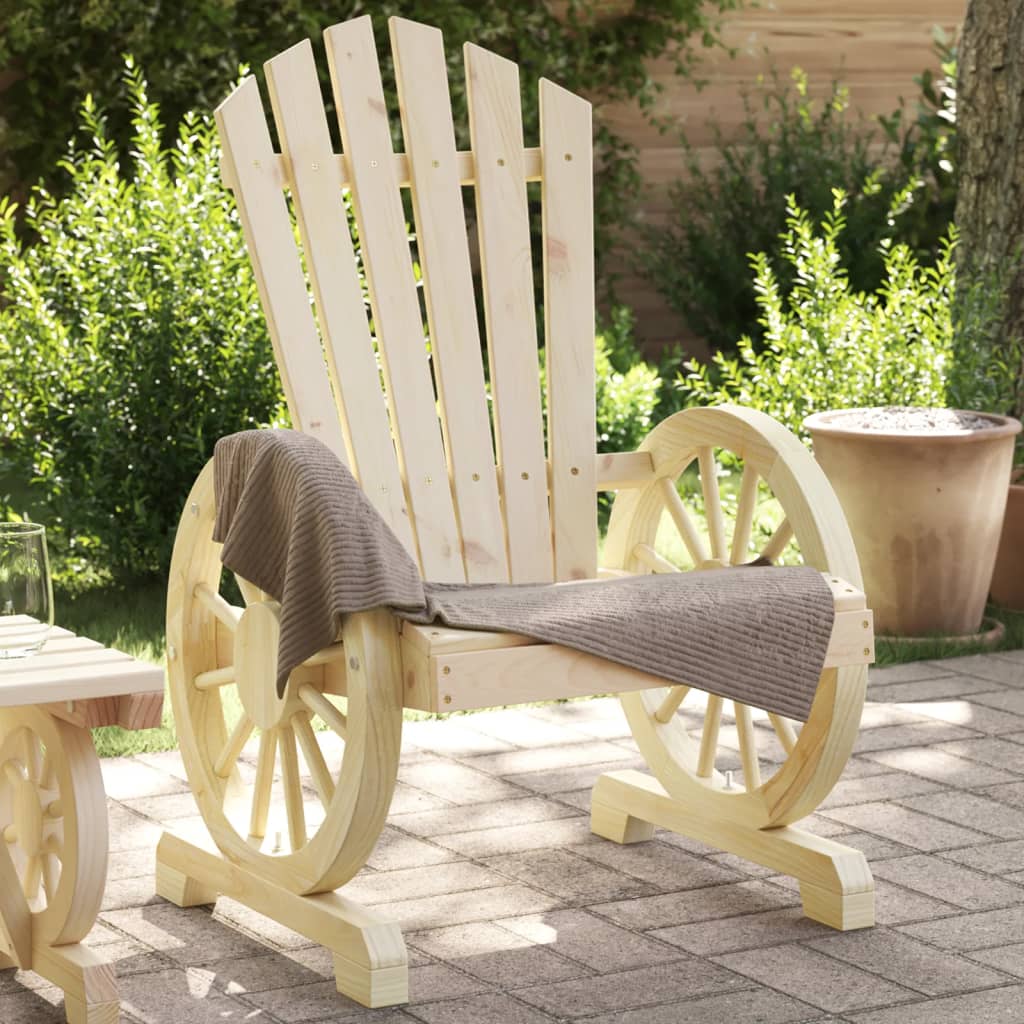 vidaXL Garden Chairs 4 pcs Adirondack Solid Spruce Wood