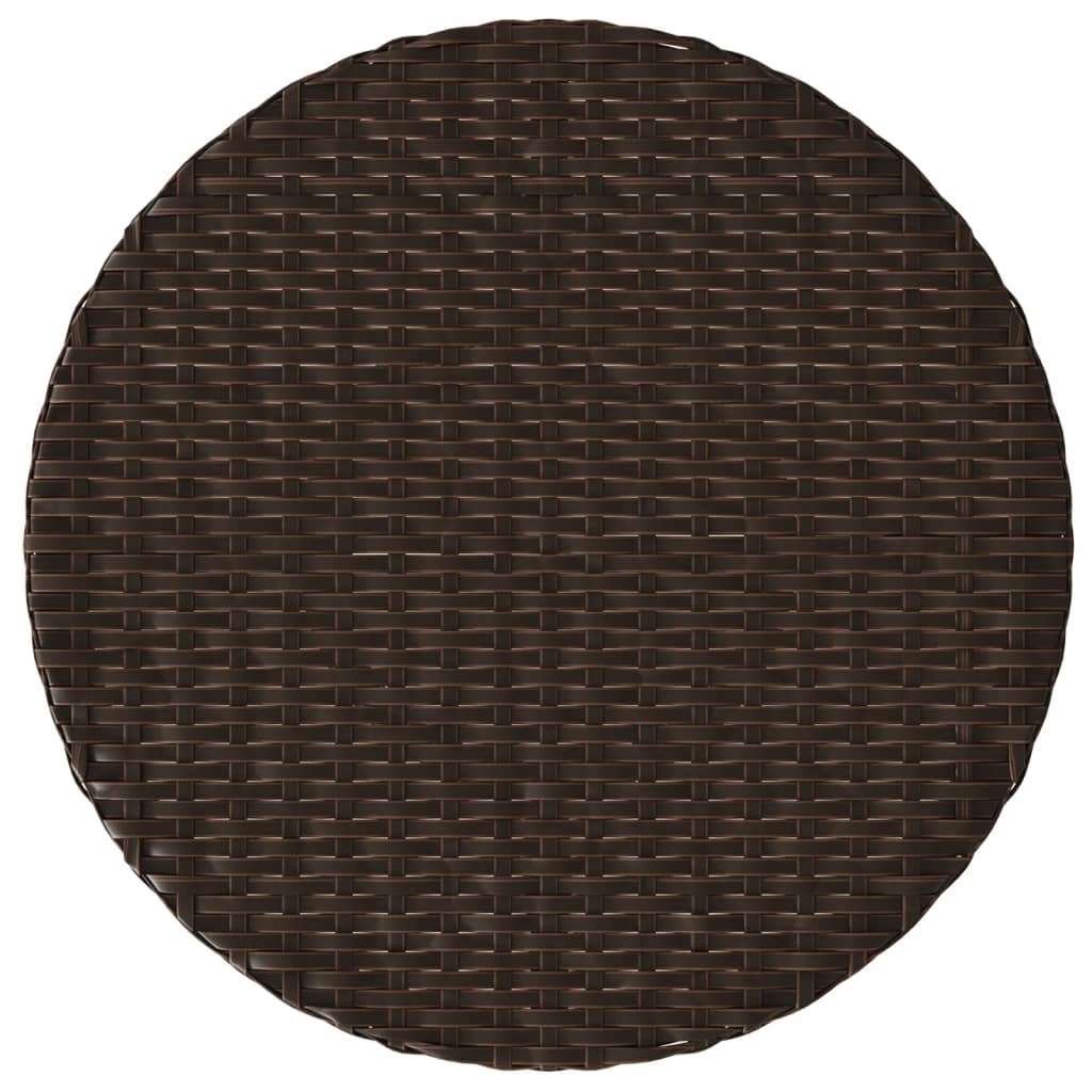 vidaXL 3-delige Bistroset met kussens poly rattan zwart