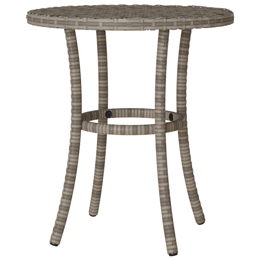 vidaXL 3-delige Bistroset met kussens poly rattan zwart