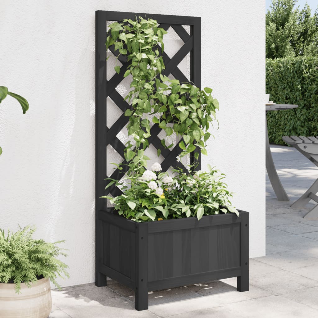 vidaXL Latwerkplantenbak 40x30x135 cm massief vurenhout