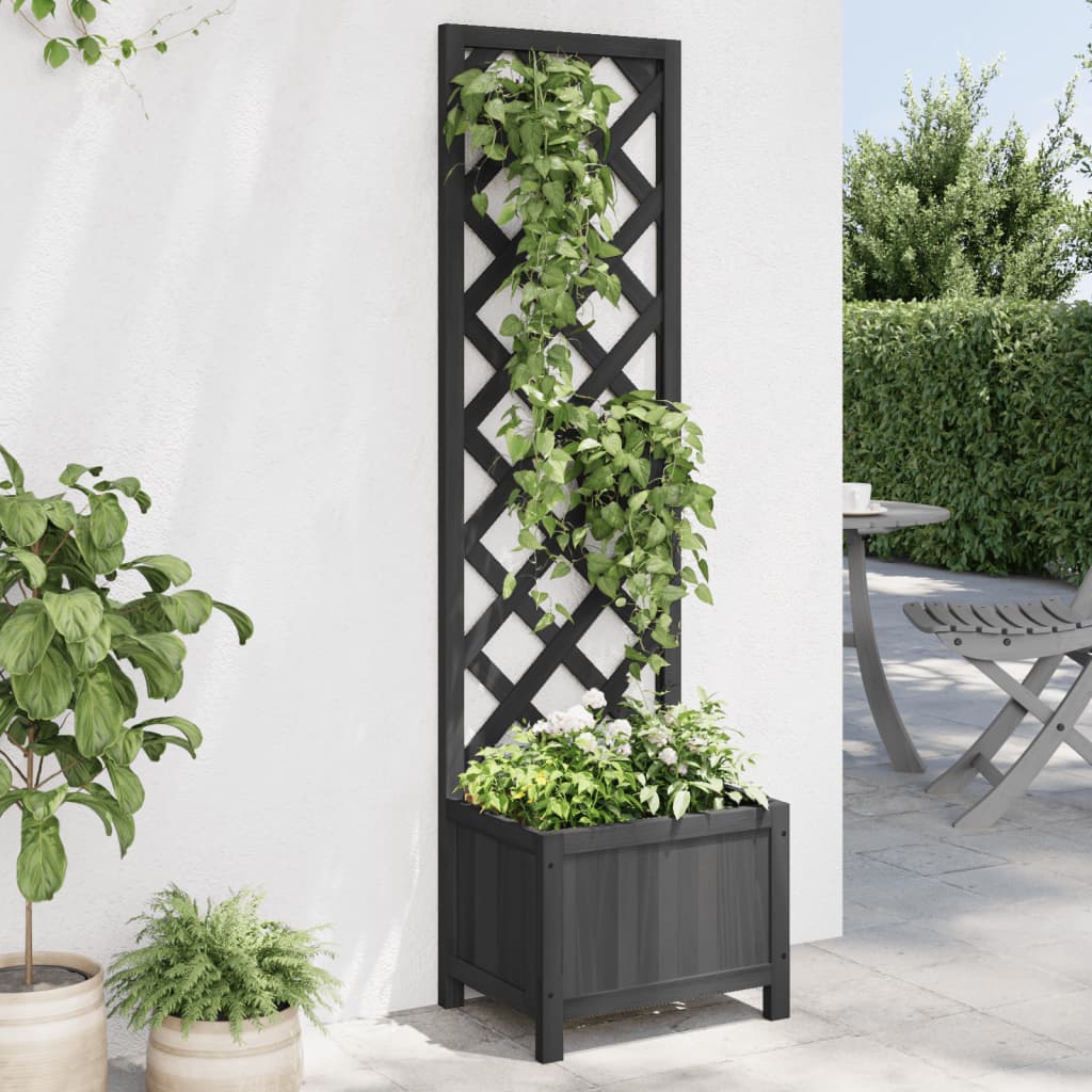 vidaXL Latwerkplantenbak 40x30x135 cm massief vurenhout