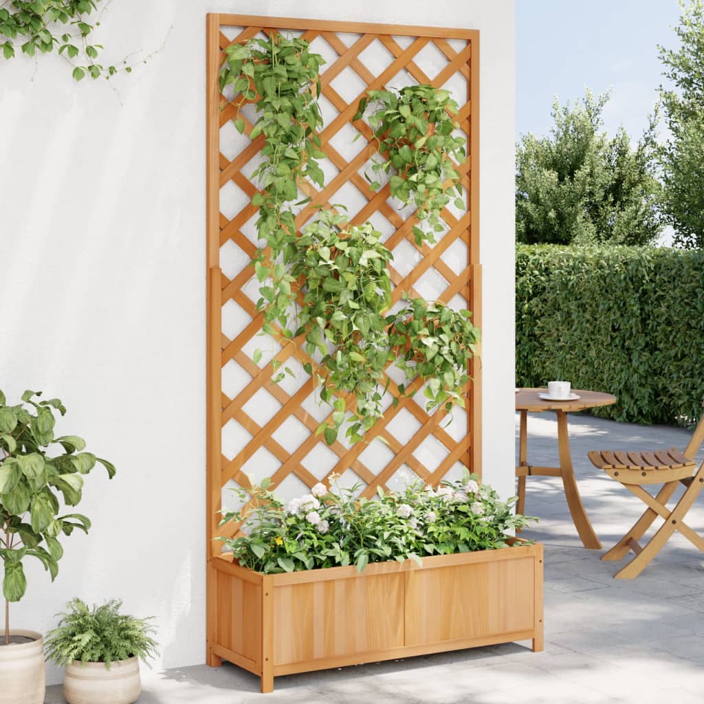 vidaXL Latwerkplantenbak 40x30x135 cm massief vurenhout