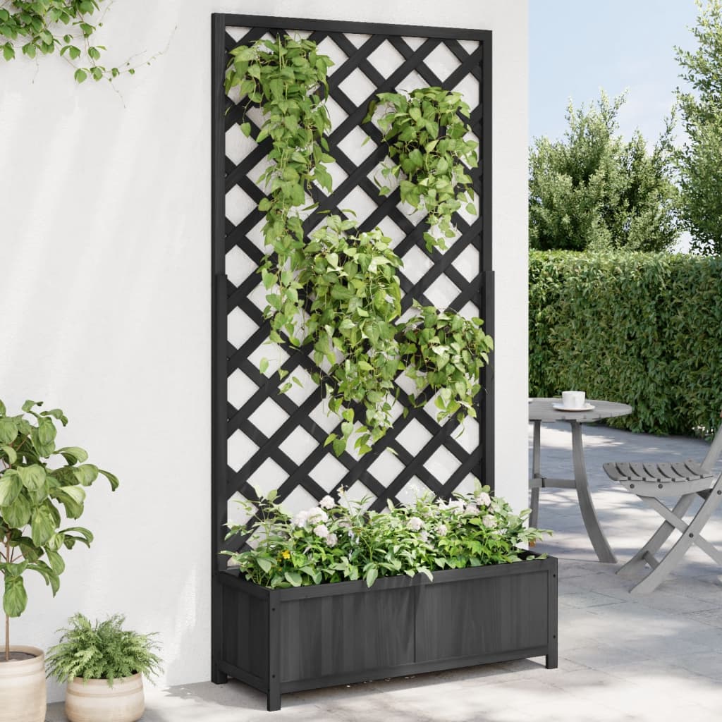 vidaXL Latwerkplantenbak 40x30x135 cm massief vurenhout