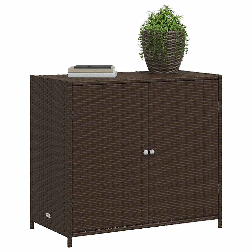 vidaXL Tuinkast 83x45x76 cm poly rattan zwart