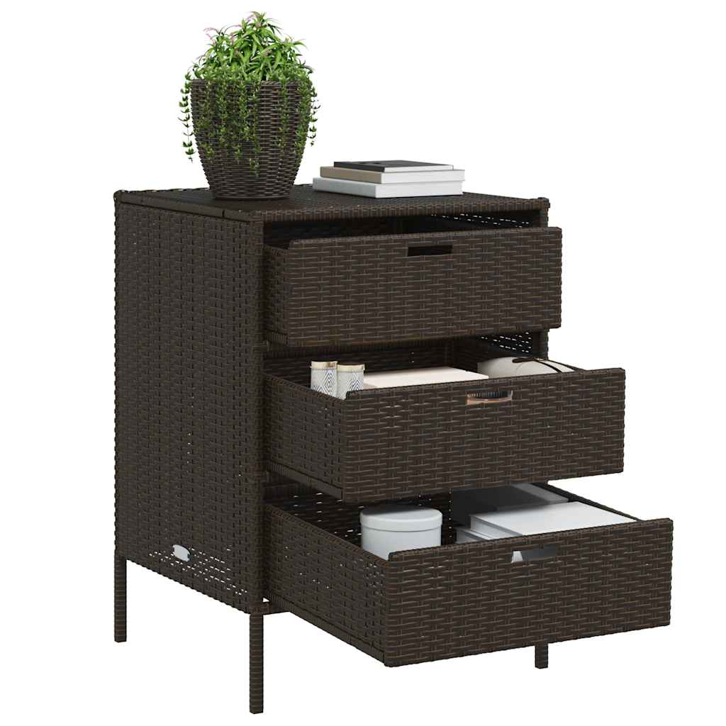 vidaXL Tuinkast 55x59x80 cm poly rattan zwart