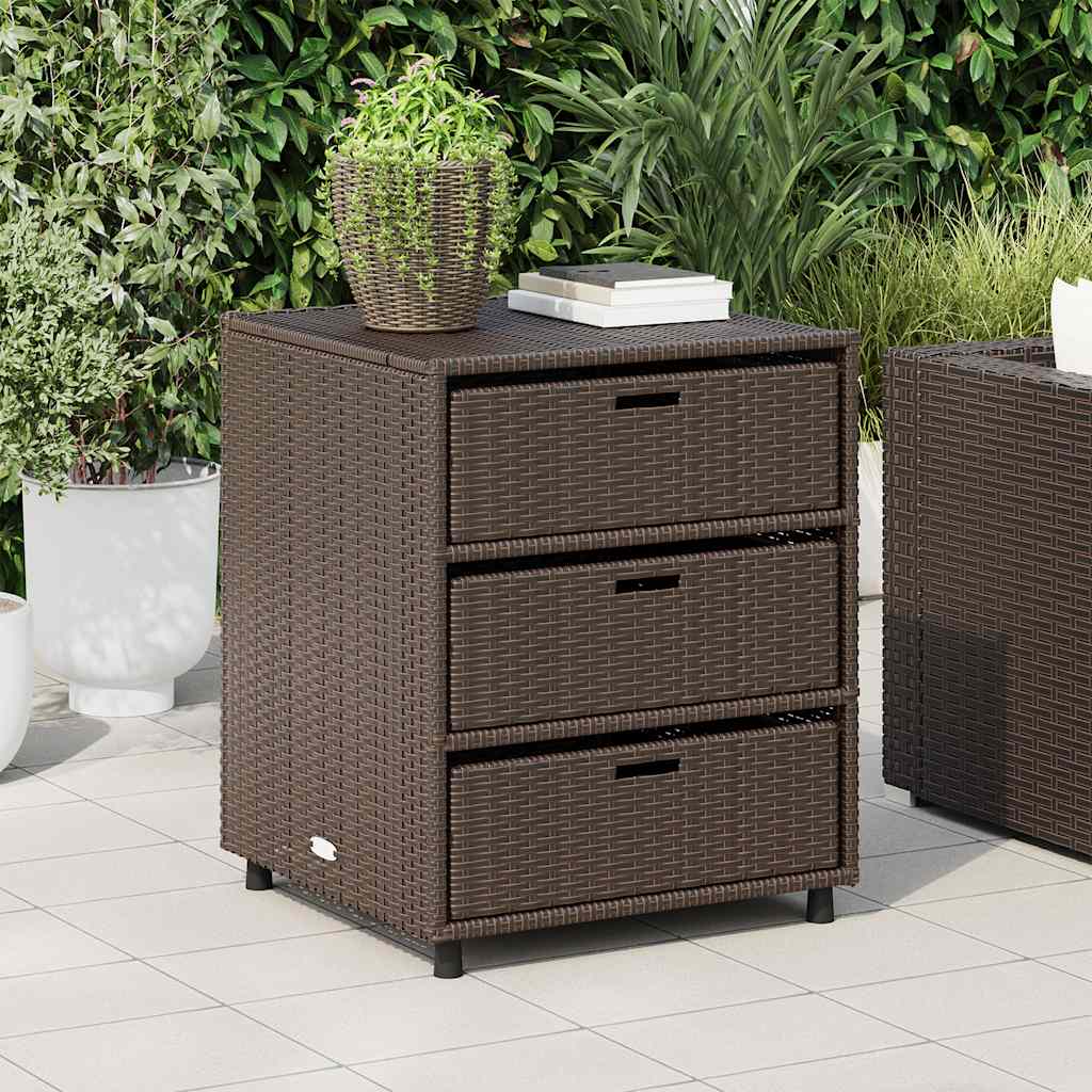 vidaXL Tuinkast 55x59x80 cm poly rattan zwart