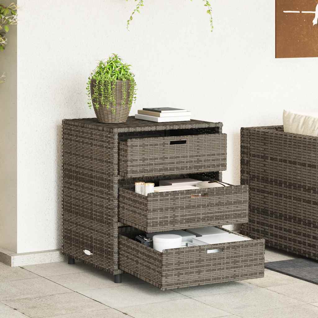 vidaXL Tuinkast 55x59x80 cm poly rattan zwart