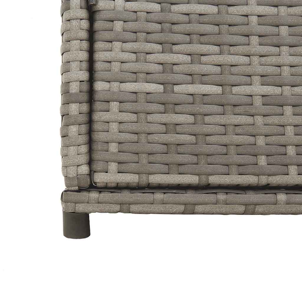 vidaXL Tuinkast 55x55x111 cm poly rattan zwart