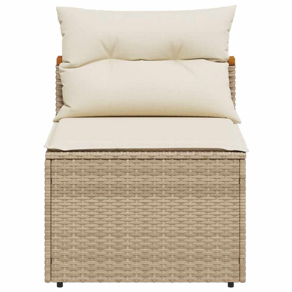 vidaXL Tuinbanken 2 st zonder armleuning met kussens poly rattan zwart