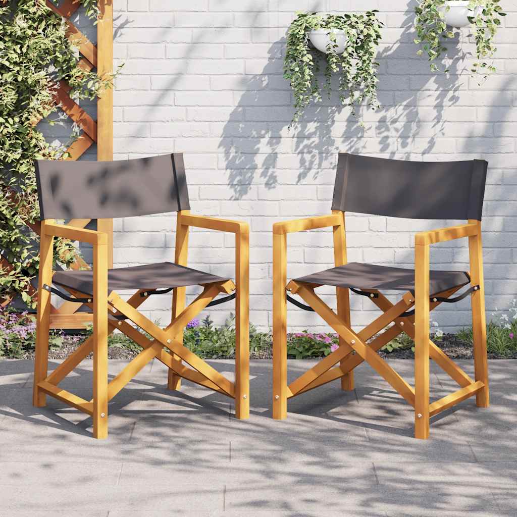 vidaXL Tuinstoelen 4 st inklapbaar stof crèmewit