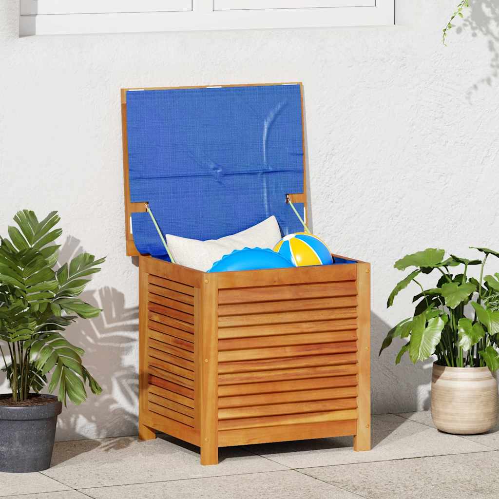 vidaXL Garden Storage Box with Louvered Slats 60x50x56 cm Solid Acacia Wood