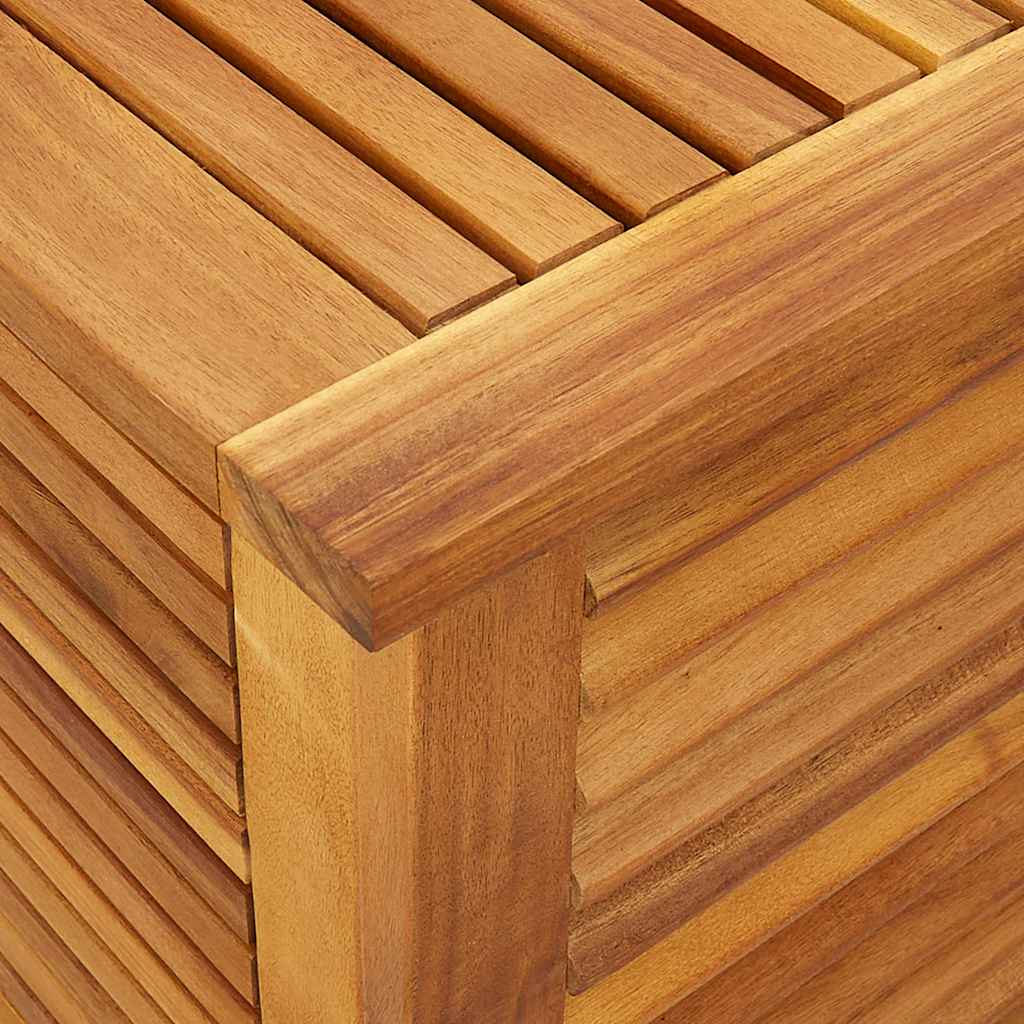 vidaXL Garden Storage Box with Louvered Slats 60x50x56 cm Solid Acacia Wood