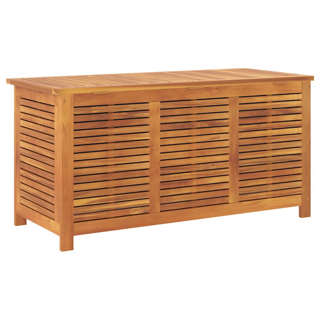 vidaXL Garden Storage Box with Louvered Slats 60x50x56 cm Solid Acacia Wood