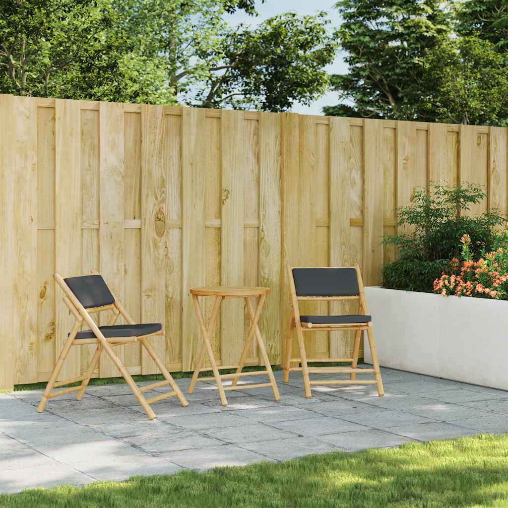 vidaXL Tuintafel inklapbaar 45x45x45 cm bamboe