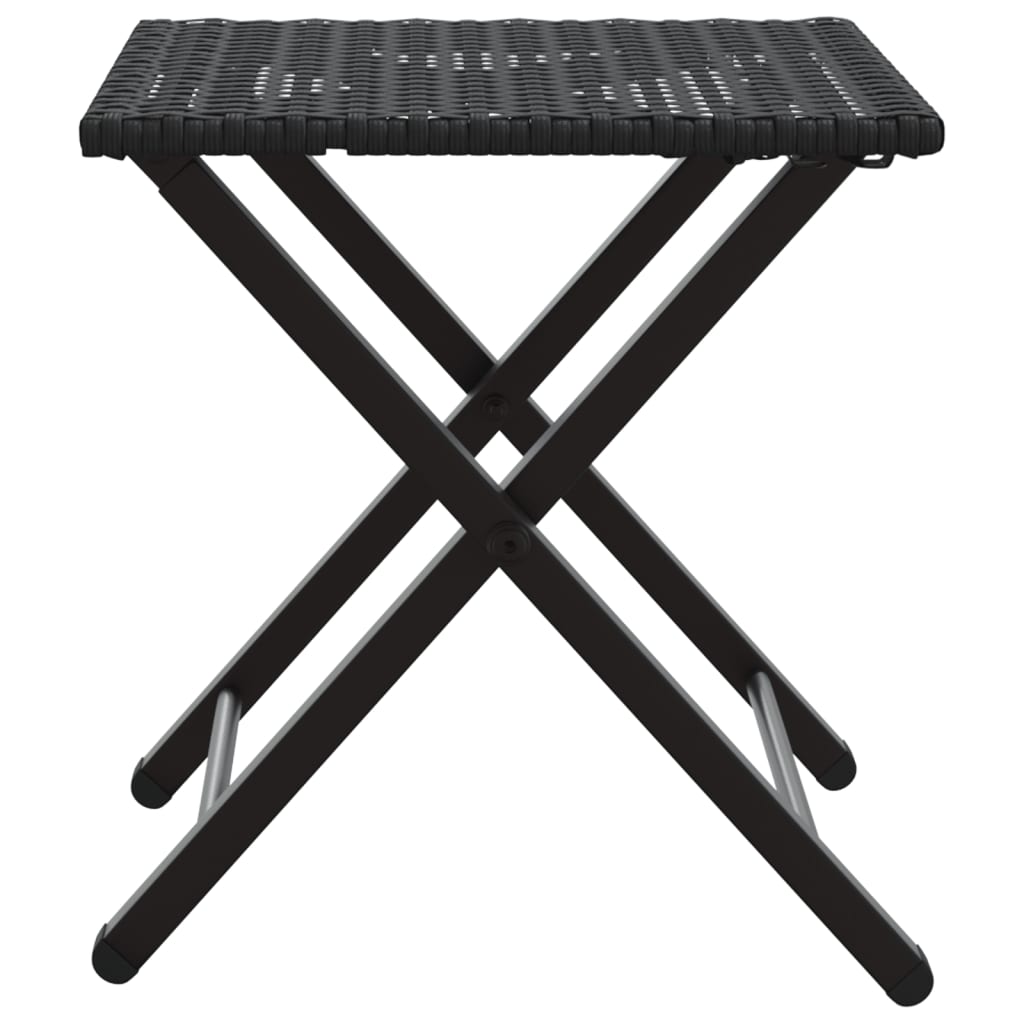 vidaXL 5-piece Garden Dining Set Foldable Poly Rattan Black