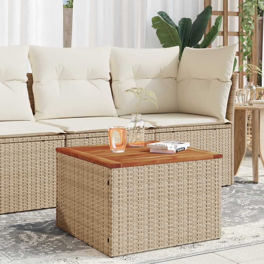 vidaXL Tuintafel met glazen blad zwart 55x55x37 cm poly rattan
