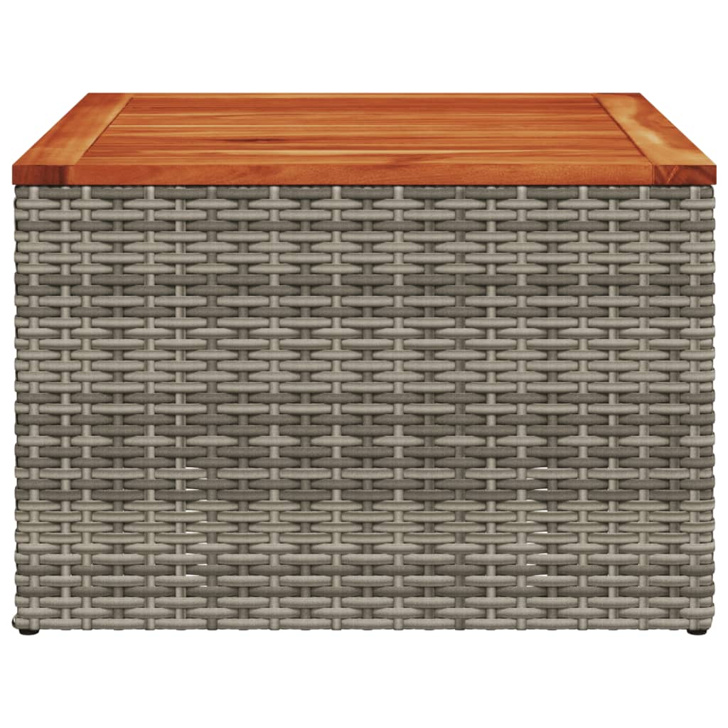 vidaXL Tuintafel met glazen blad zwart 55x55x37 cm poly rattan