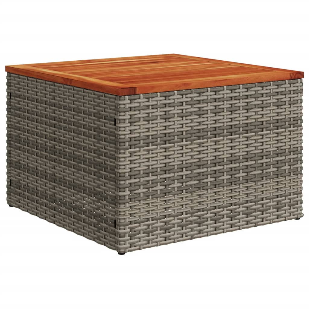 vidaXL Tuintafel met glazen blad zwart 55x55x37 cm poly rattan
