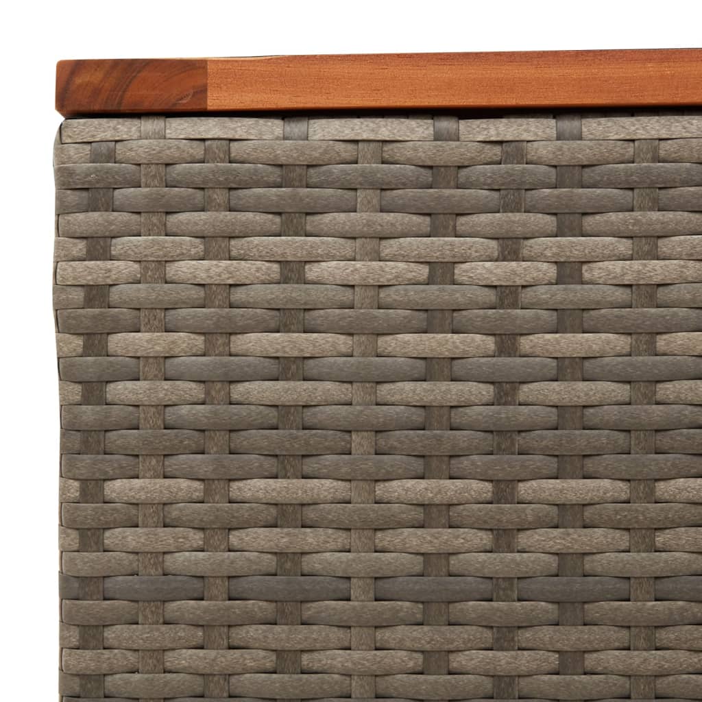vidaXL Tuintafel met glazen blad zwart 55x55x37 cm poly rattan