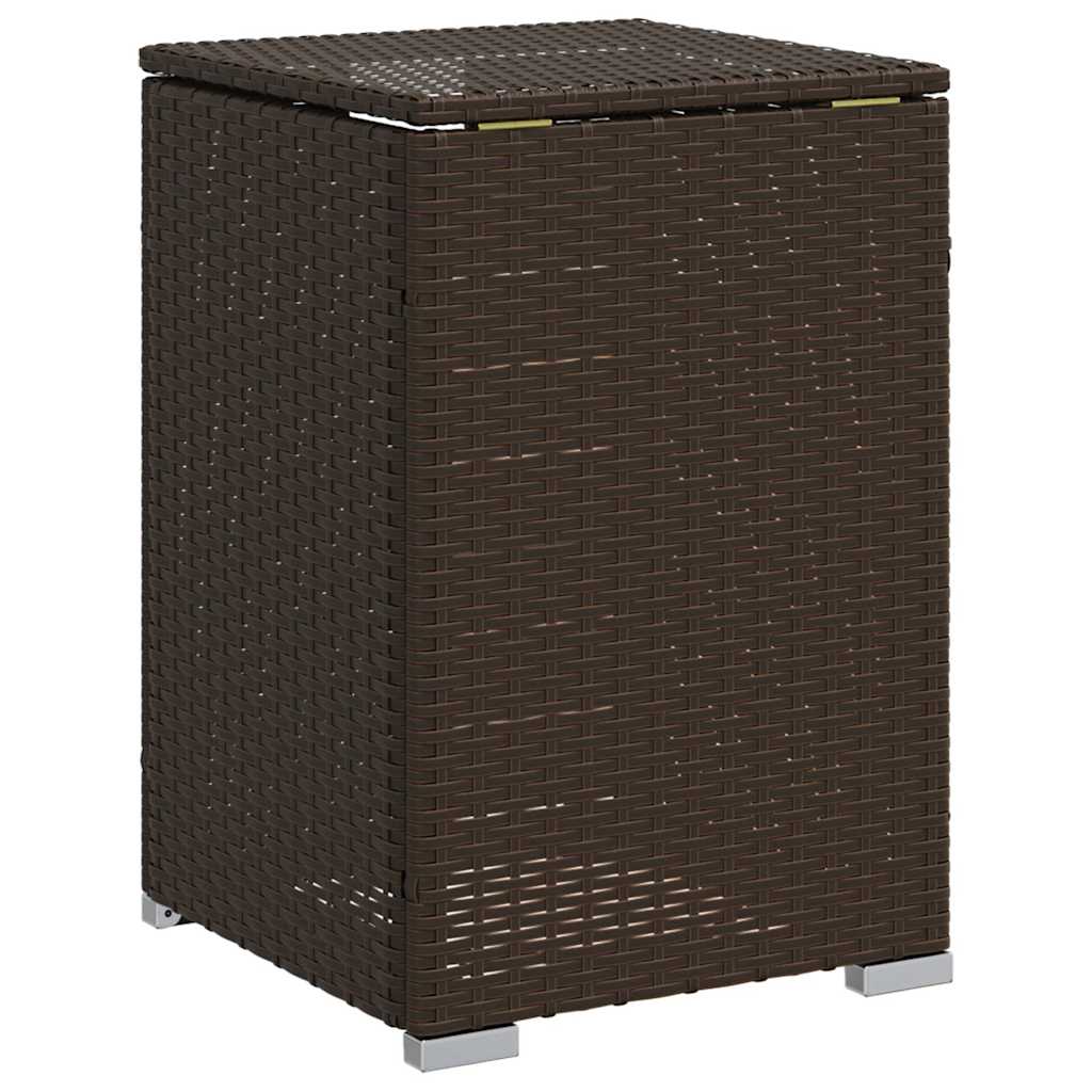 vidaXL Afdekkast voor propaangasfles 40x40x60 cm Poly Rattan zwart