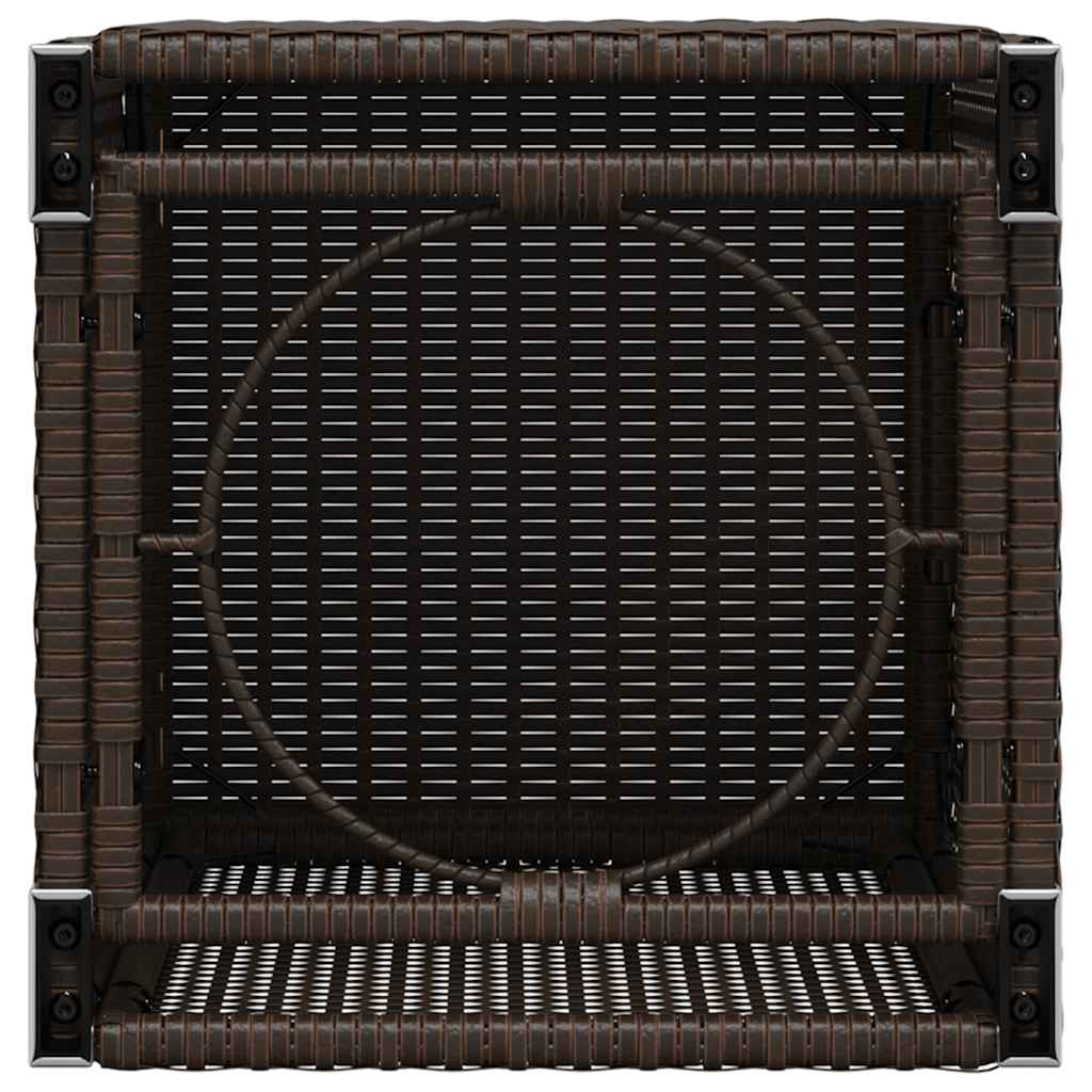 vidaXL Afdekkast voor propaangasfles 40x40x60 cm Poly Rattan zwart