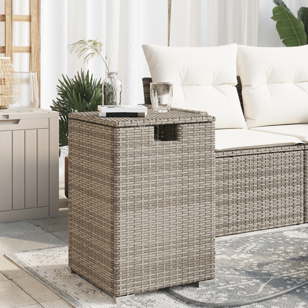 vidaXL Afdekkast voor propaangasfles 40x40x60 cm Poly Rattan zwart