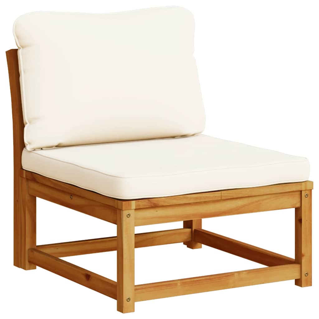 vidaXL Garden Corner Sofa with Cushions 73x73x65 cm Solid Acacia Wood