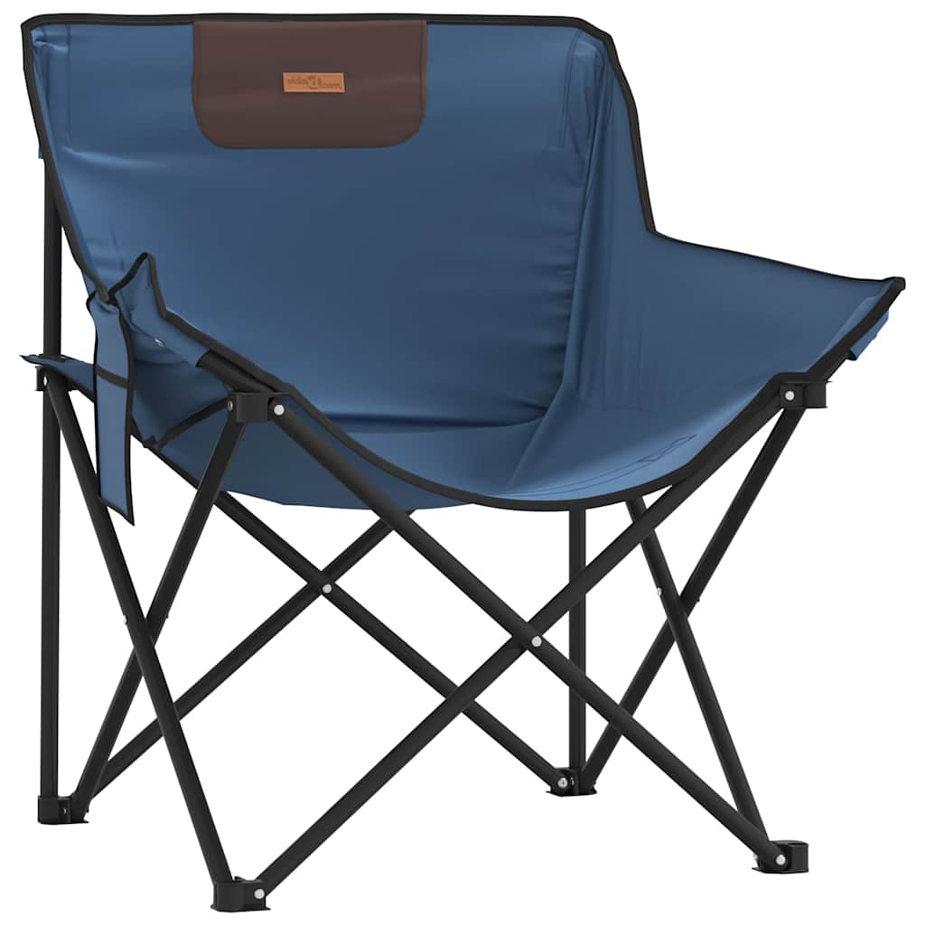 vidaXL Camping Chairs 2 pcs with Pocket Foldable Blue