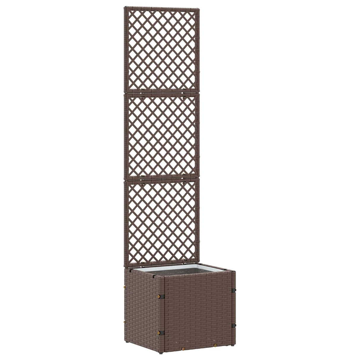 vidaXL Tuinhek plantenbak Bruin 35 x 30 x 135 cm Metaal