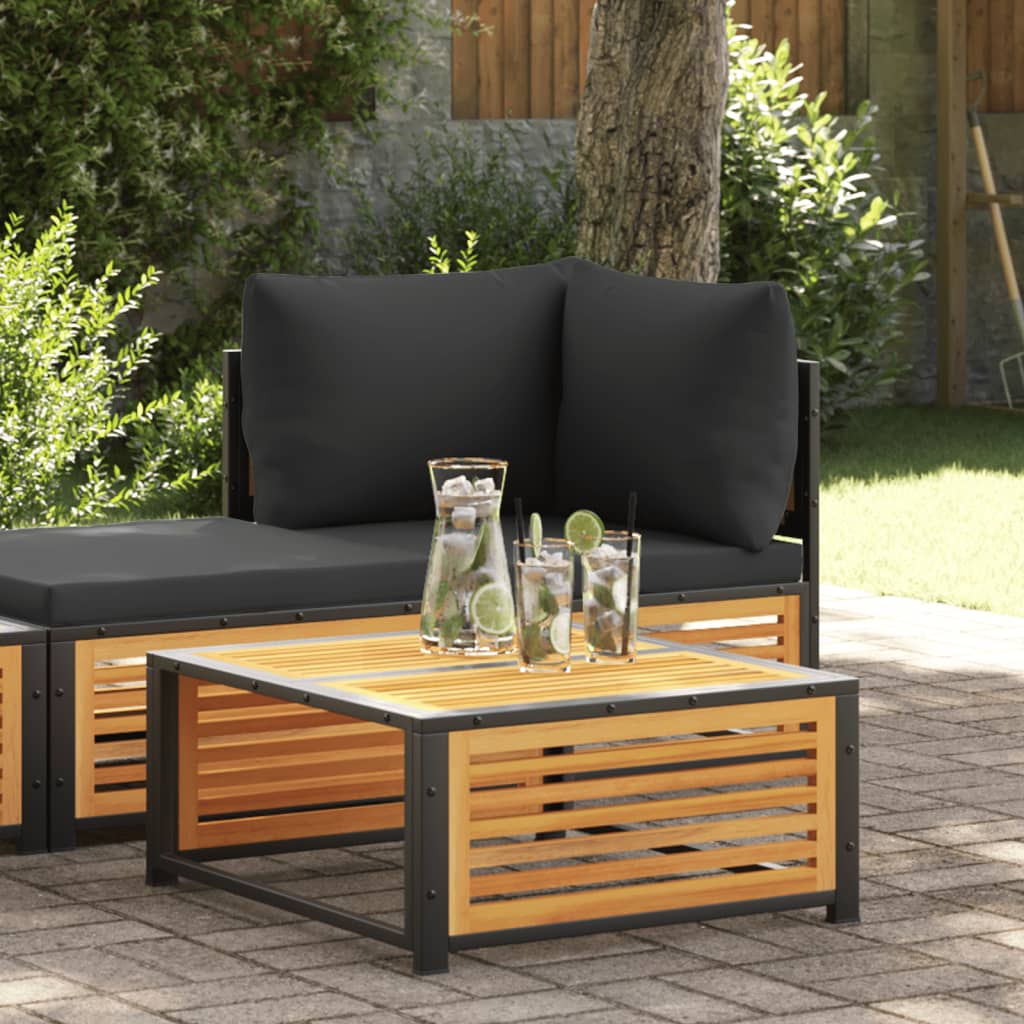 vidaXL Garden Corner Sofa with Cushions Solid Acacia Wood