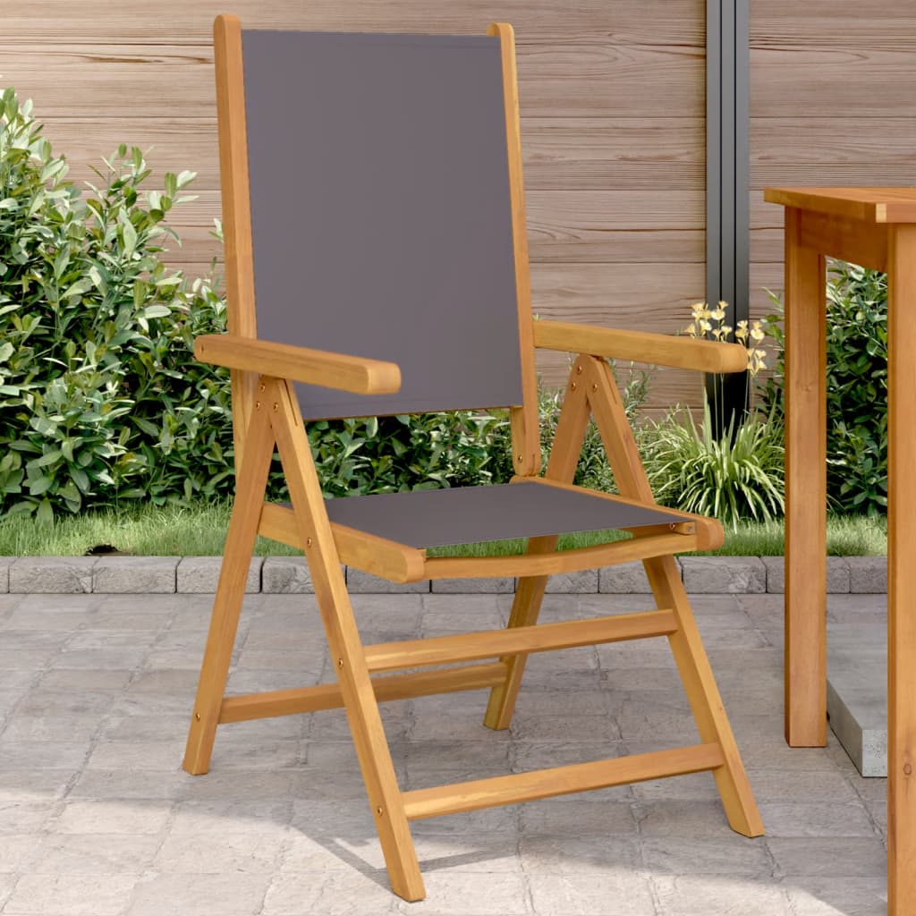 vidaXL Tuinstoelen 4 st massief hout en stof crèmewit