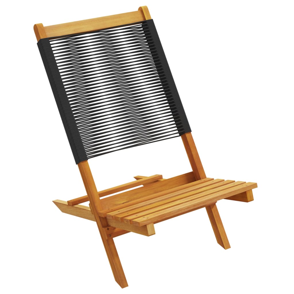 vidaXL Tuinstoelen 2 st massief acaciahout en polypropeen grijs