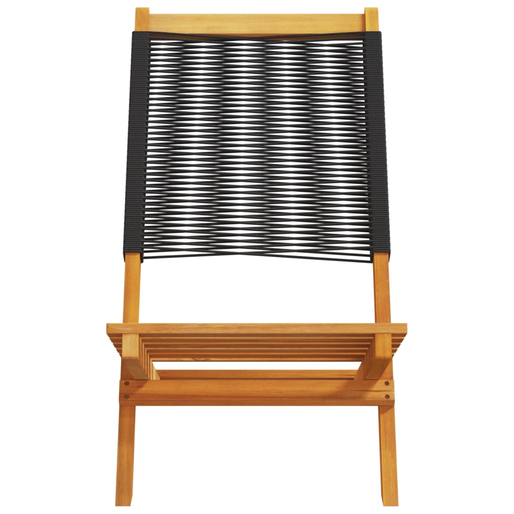 vidaXL Tuinstoelen 2 st massief acaciahout en polypropeen grijs