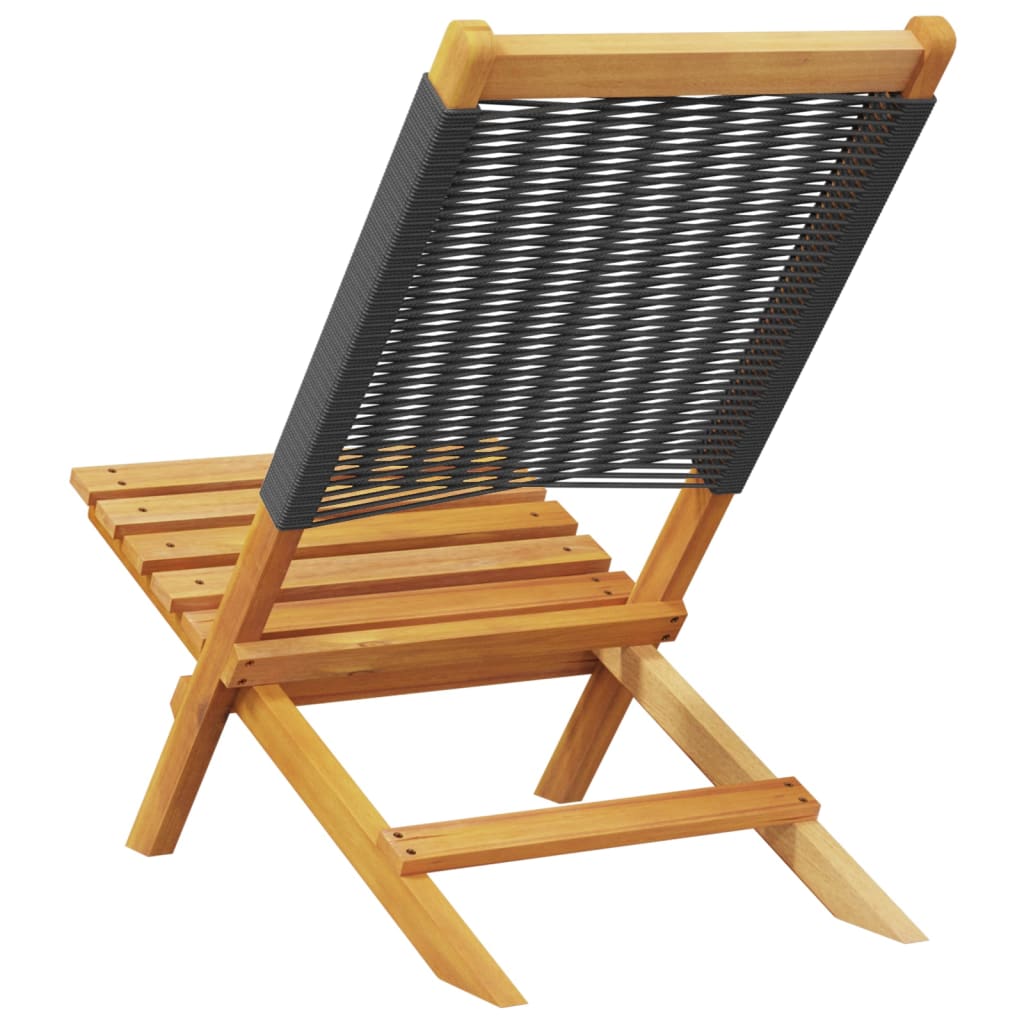 vidaXL Tuinstoelen 2 st massief acaciahout en polypropeen grijs