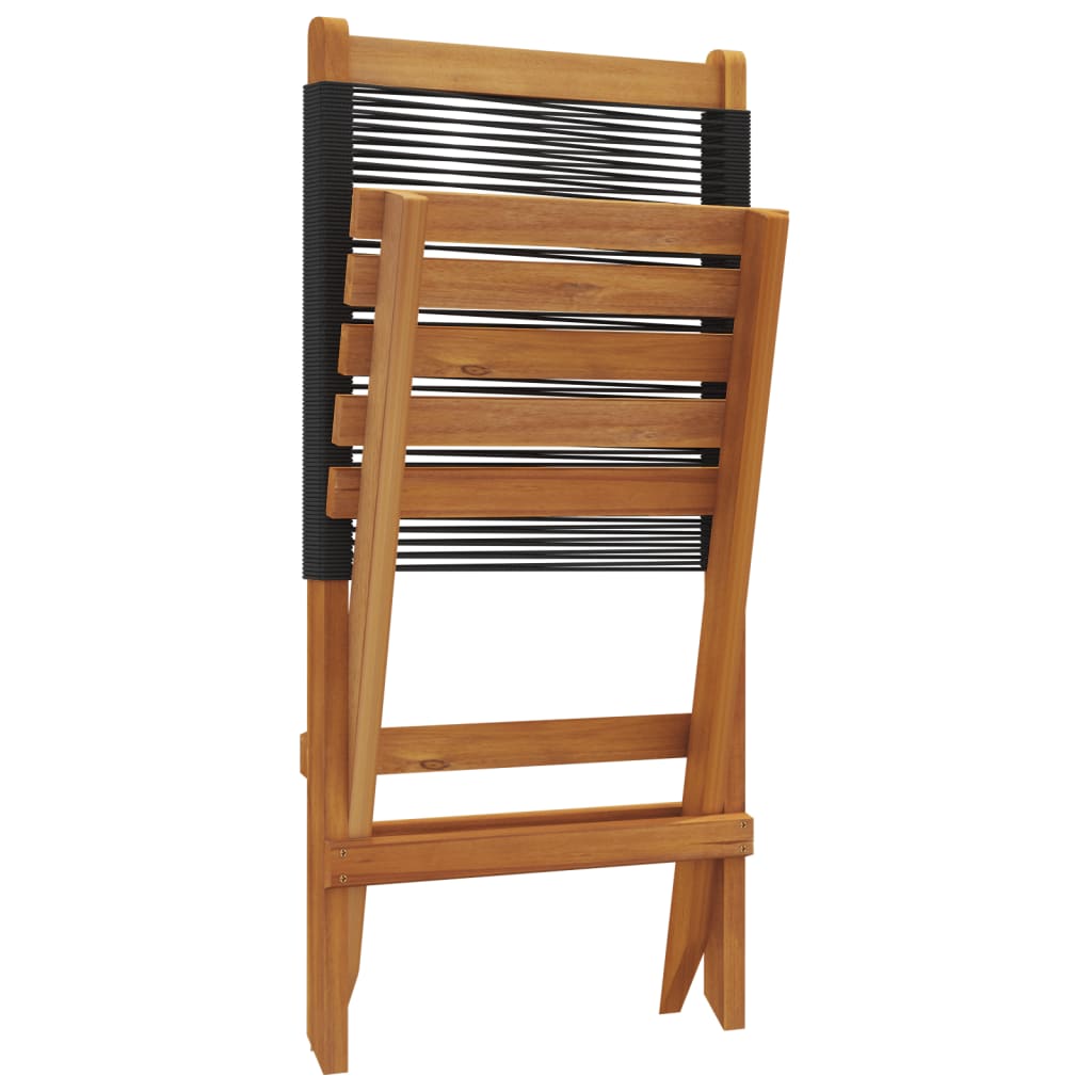 vidaXL Tuinstoelen 2 st massief acaciahout en polypropeen grijs