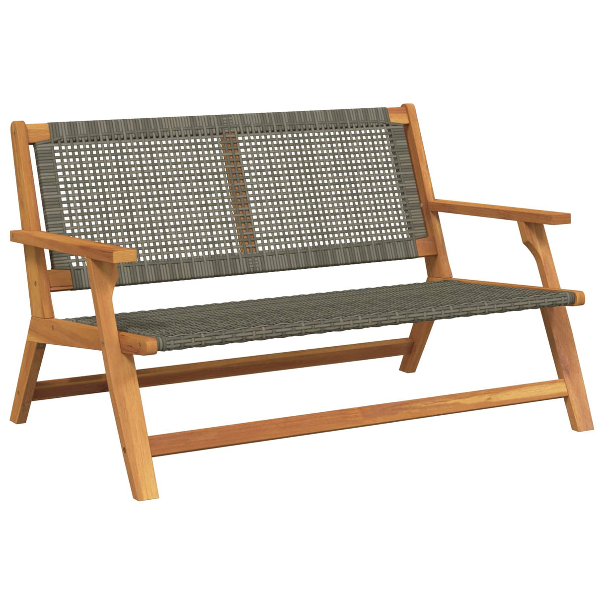 vidaXL Tuinmeubelen Zwart 122 x 78 x 73 cm Massief Acacia Hout