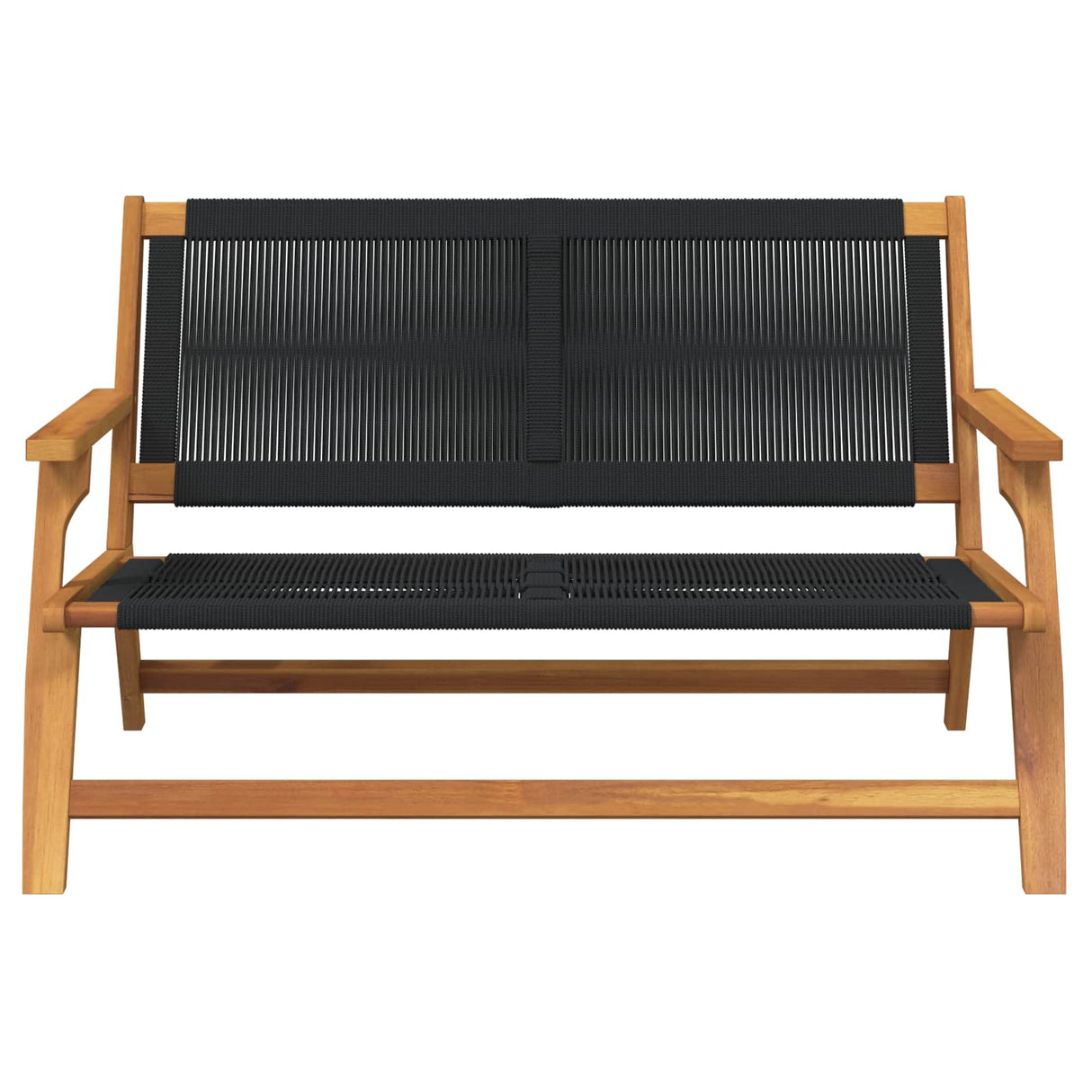 vidaXL Garden Furniture Black 122 x 78 x 73 cm Solid Acacia Wood