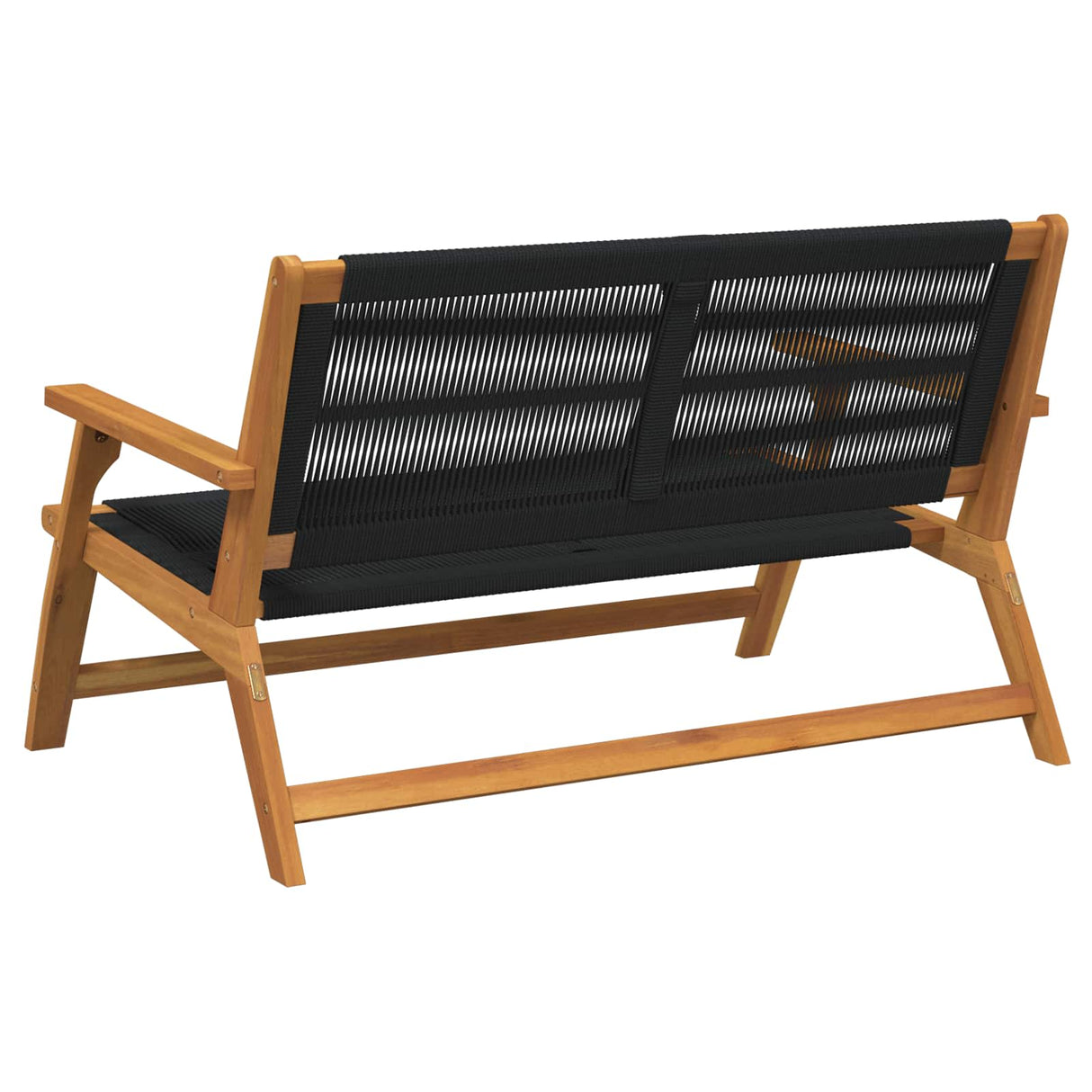 vidaXL Garden Furniture Black 122 x 78 x 73 cm Solid Acacia Wood