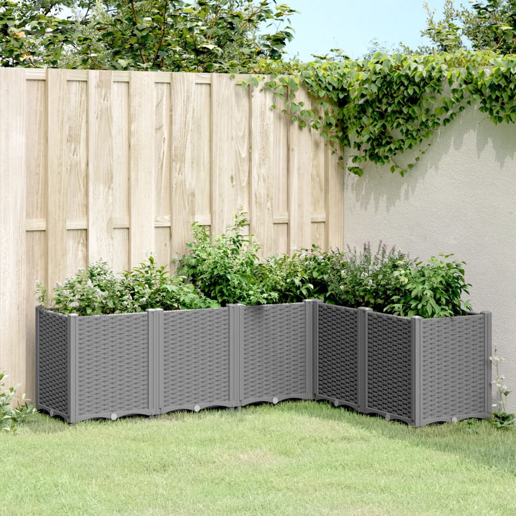 vidaXL Planter 160x40x53 cm polypropylene blue-grey