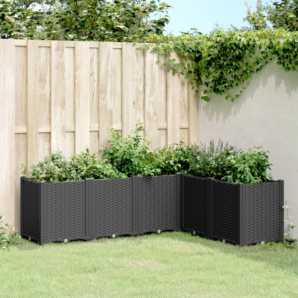 vidaXL Planter 160x40x53 cm polypropylene blue-grey