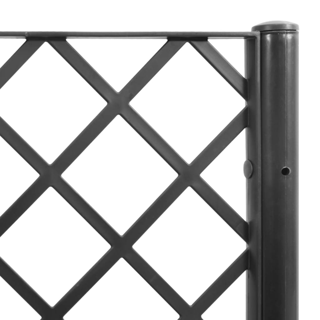 vidaXL Plantenbak met latwerk 160x40x140 cm polypropeen blauwgrijs
