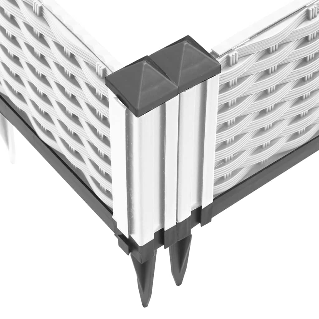 vidaXL Plantenbak met pinnen 42,5x42,5x28,5 cm polypropeen zwart