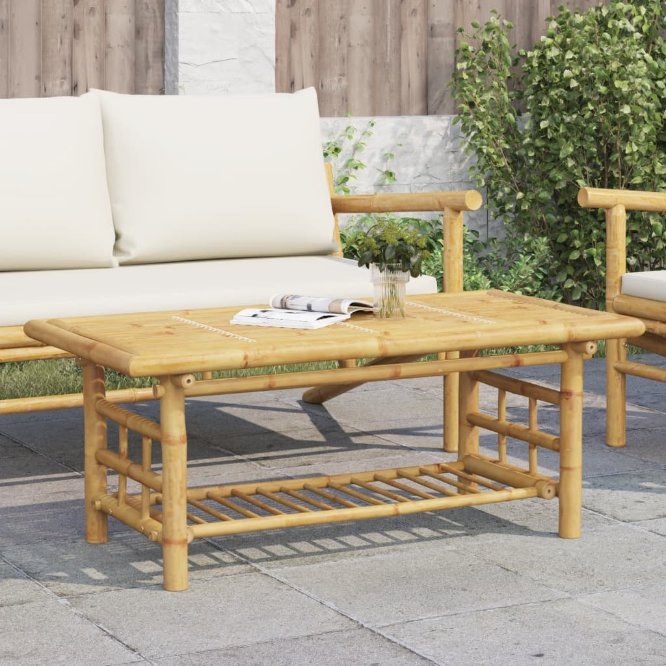 vidaXL Coffee table bamboo 90x50x45 cm