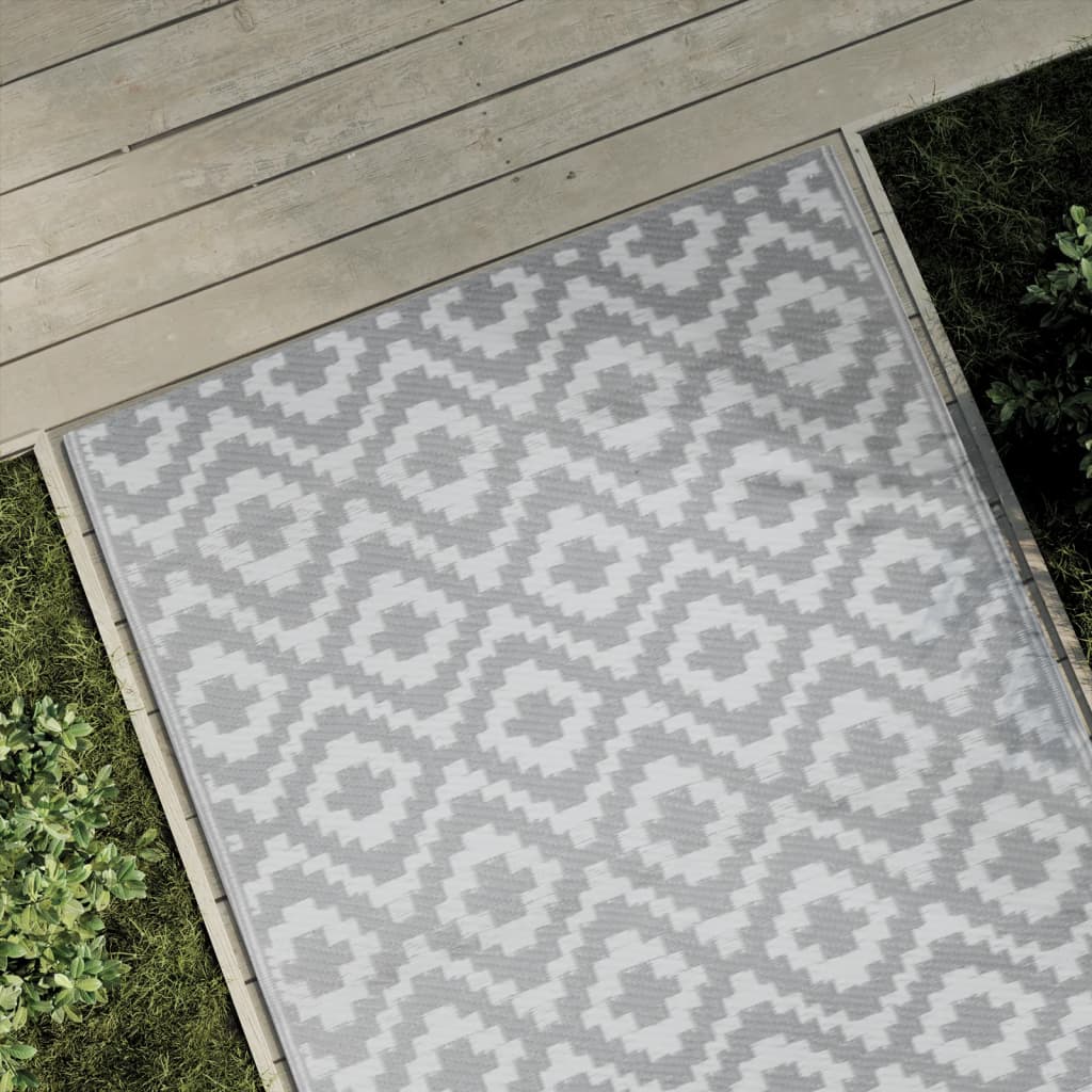 vidaXL Outdoor Rug 80x150 cm PP grey