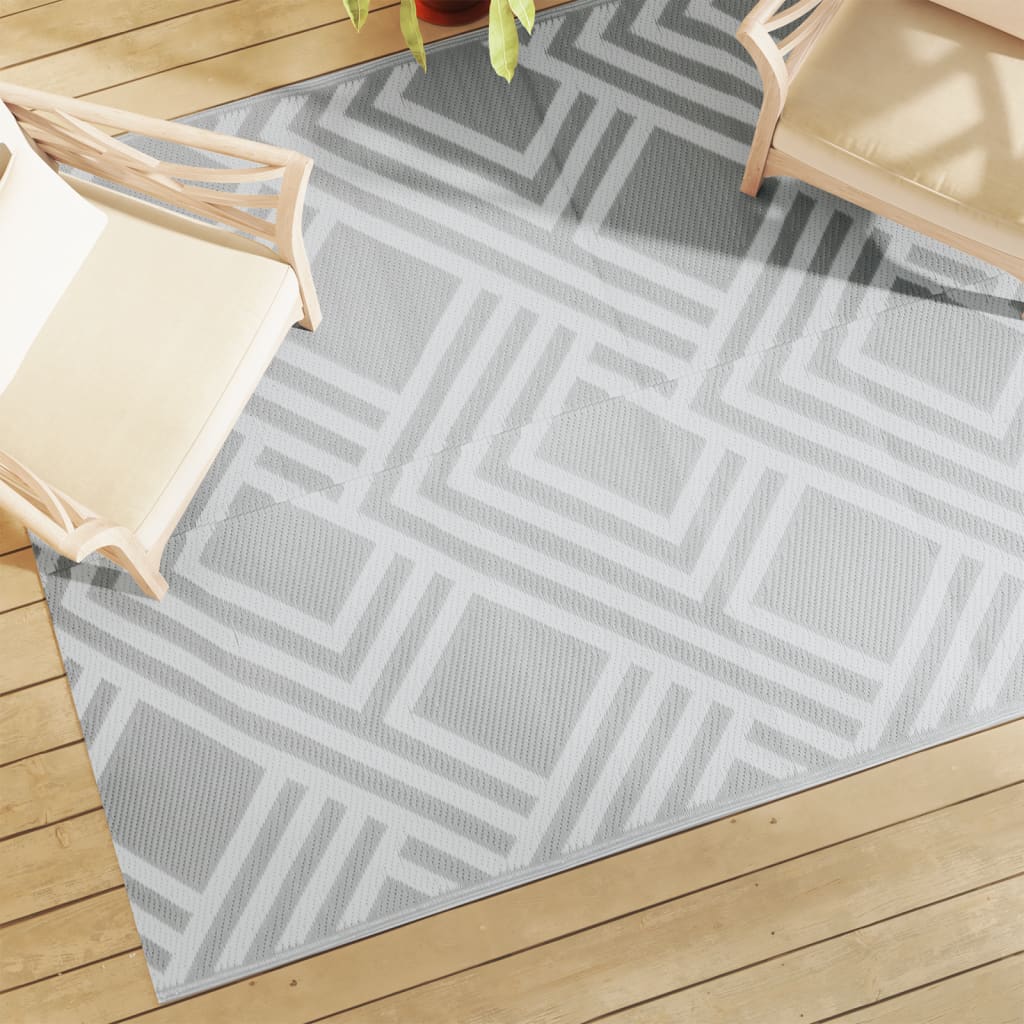 vidaXL Outdoor Rug 80x150 cm PP grey