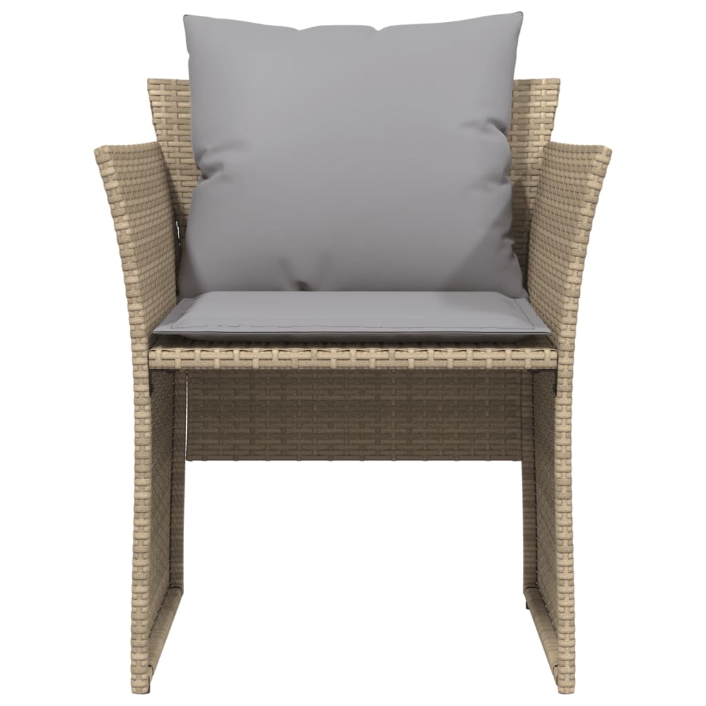 vidaXL Tuinstoel met voetenbank poly rattan zwart