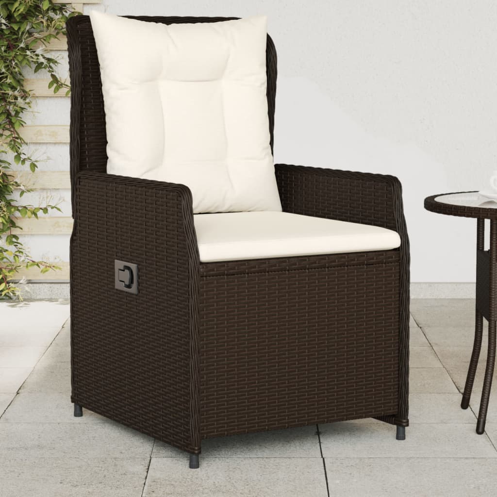 vidaXL Tuinstoelen 2 st verstelbaar poly rattan zwart