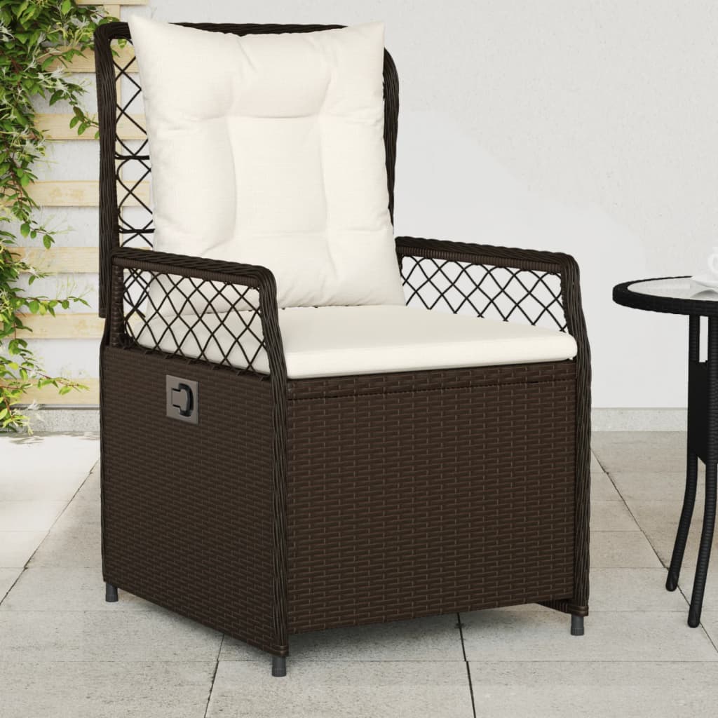 vidaXL Tuinstoelen 2 st verstelbaar poly rattan zwart