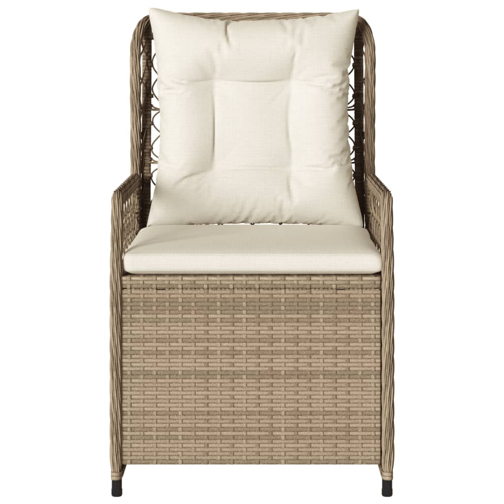 vidaXL Tuinstoelen 2 st verstelbaar poly rattan zwart