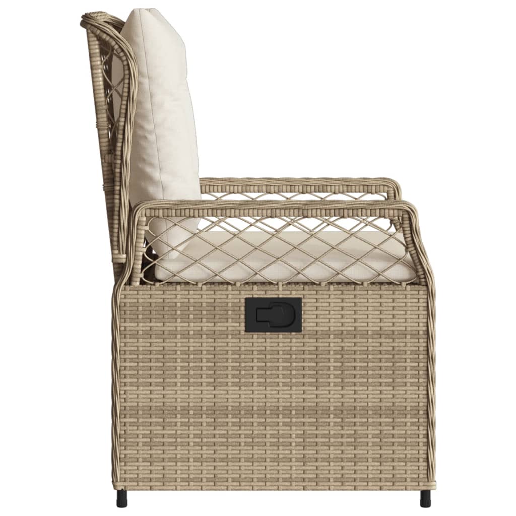 vidaXL Tuinstoelen 2 st verstelbaar poly rattan zwart